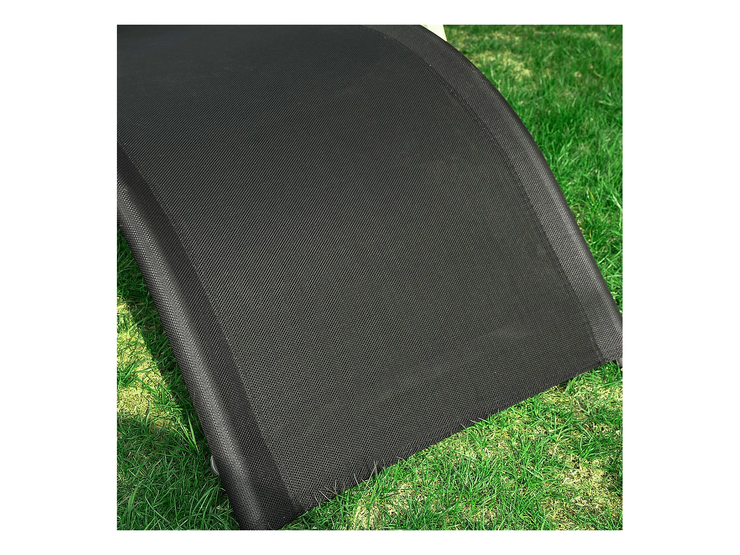 Gartenliege OGS38-SCH 56 x 67 x 165 cm Schwarz