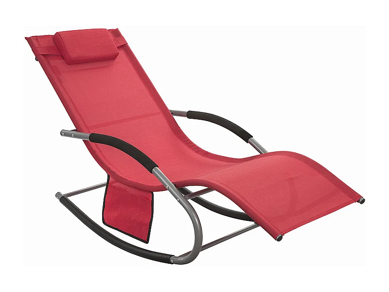 SoBuy Leżak bujany z zagłówkiem OGS28-R