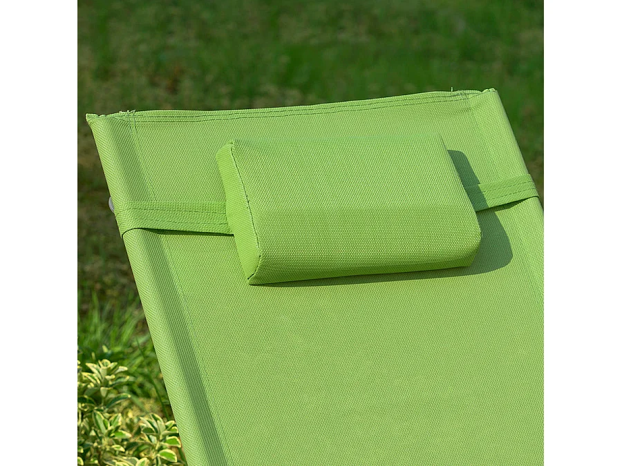 SoBuy OGS28-GR Comfortabele ligstoel Swingstoel Schommelligstoel Zonnebed - Tuin - Terras - Groen