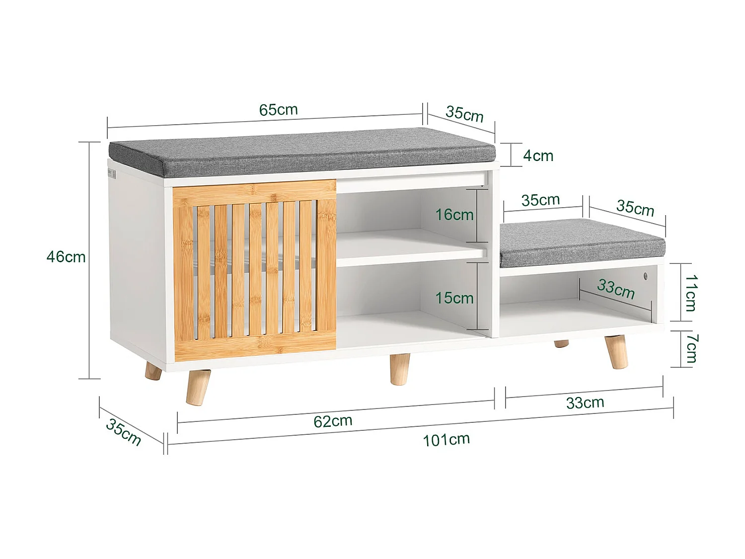 Szafka na buty z 2 miejsca FSR125-WN