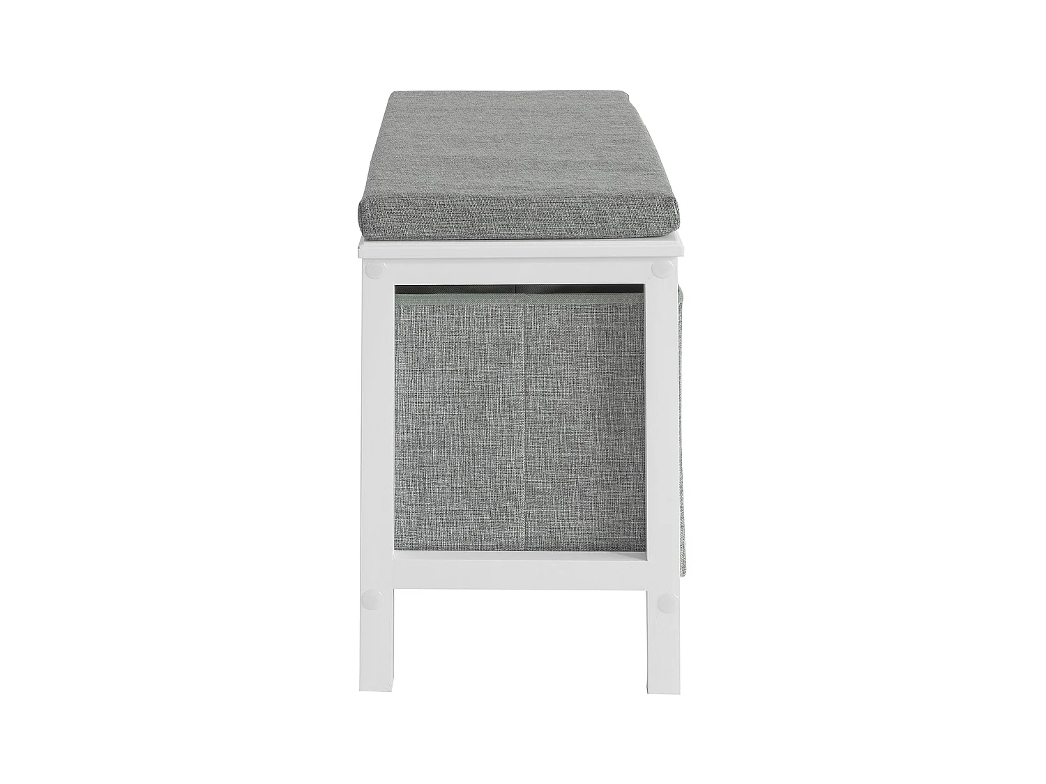 Banc de Rangement avec 2 Paniers et Coussin Rembourré, FSR81-HG