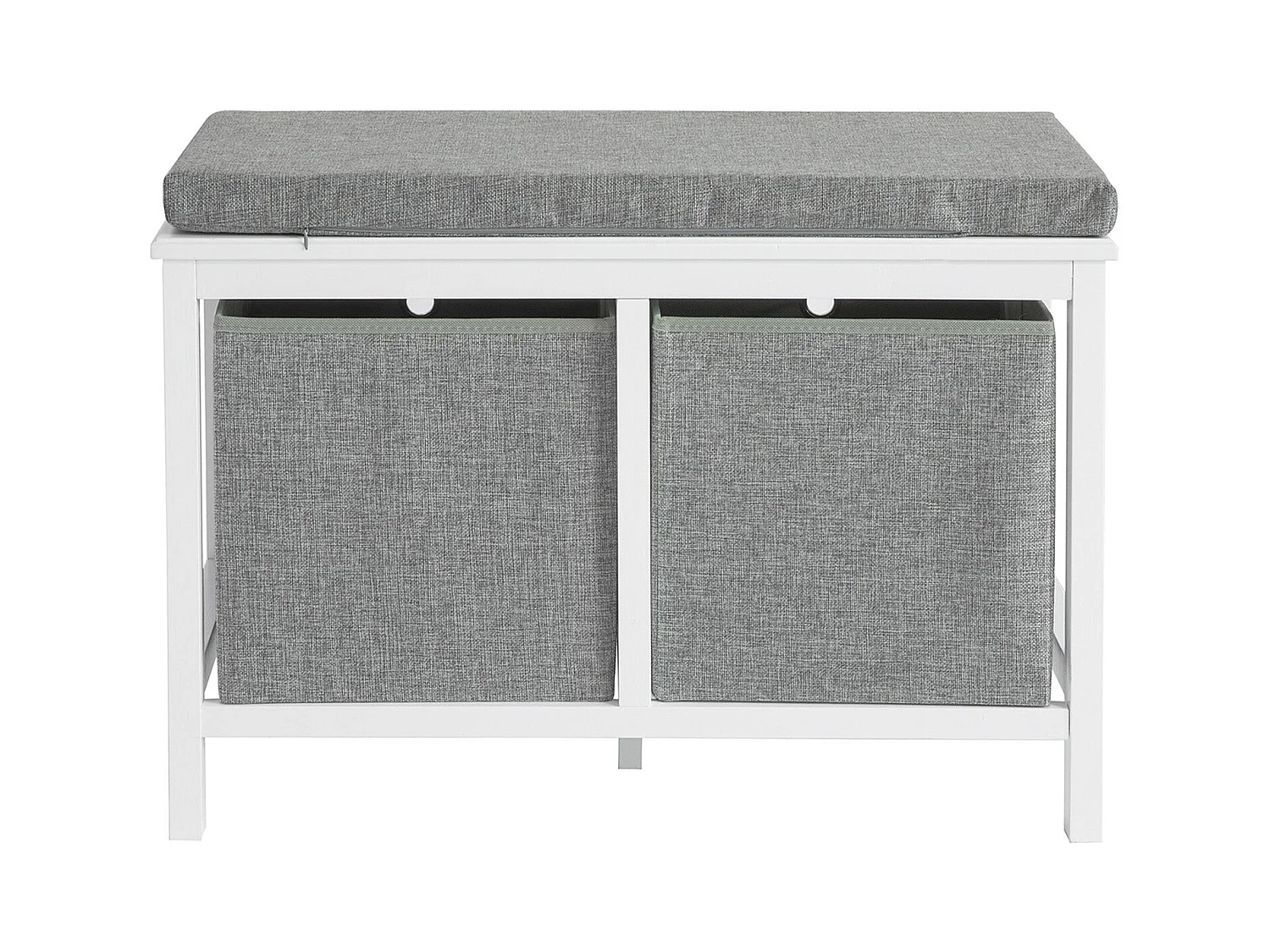 Banc de Rangement avec 2 Paniers et Coussin Rembourré, FSR81-HG