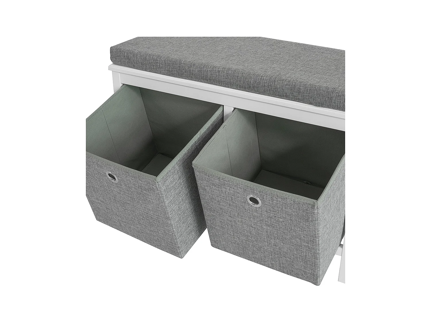Banc de Rangement avec 2 Paniers et Coussin Rembourré, FSR81-HG