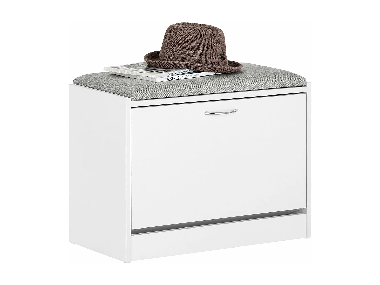 Banc Armoire à Chaussures 1 abattant avec Coussin Meuble d’entrée, FSR16-HG