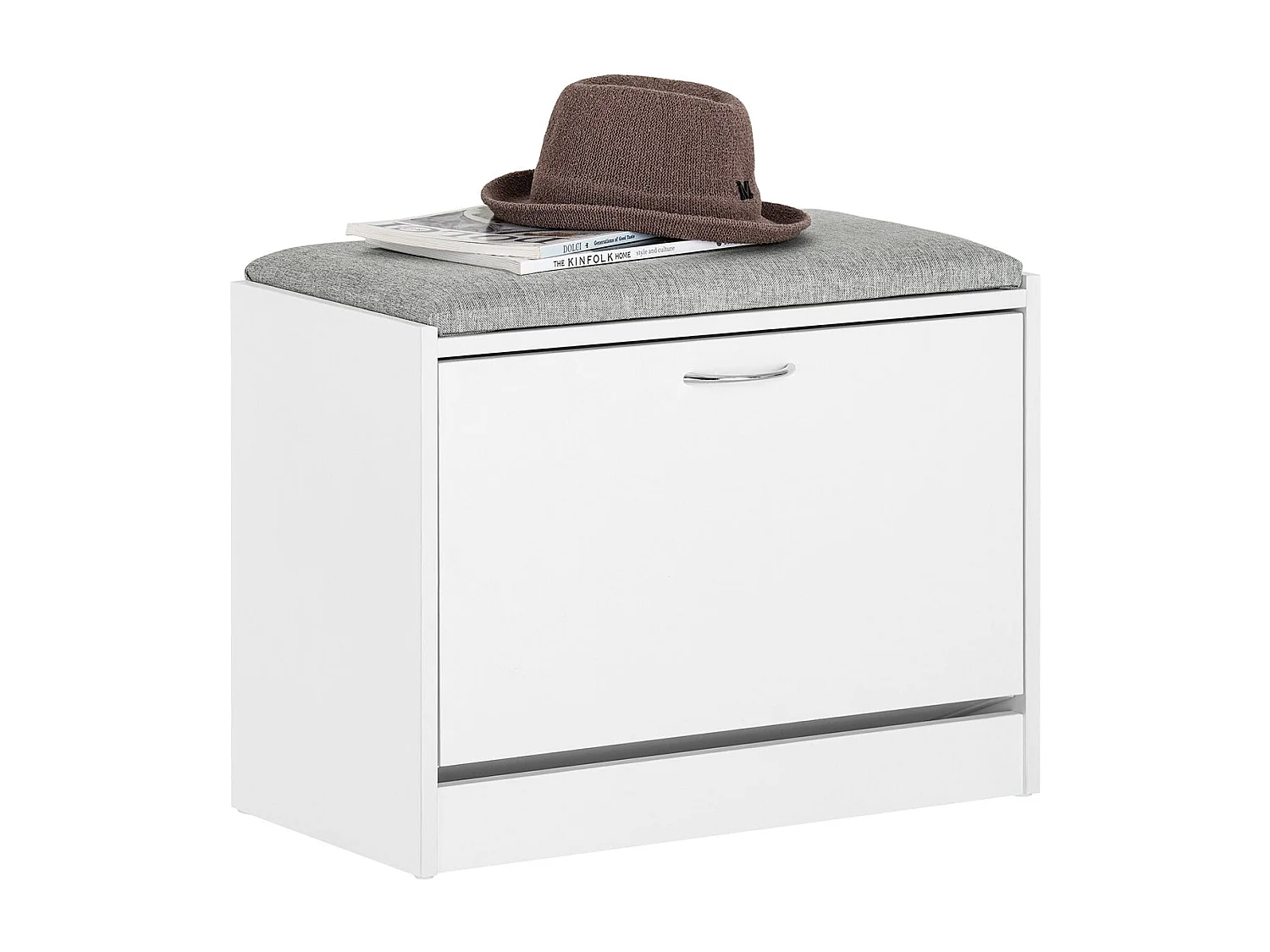 Banc Armoire à Chaussures 1 abattant avec Coussin Meuble d’entrée, FSR16-HG