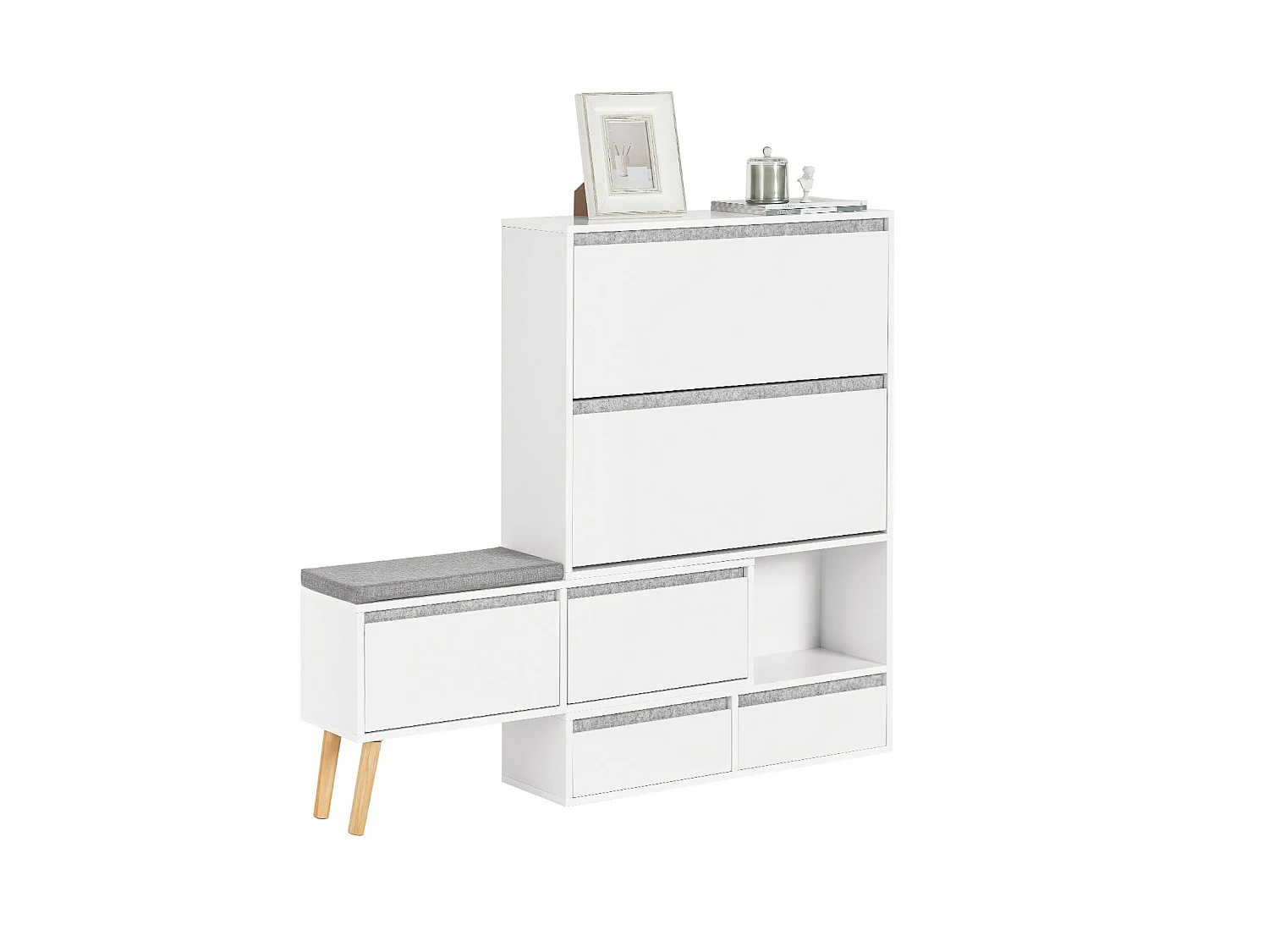 Schuhschrank FSR134-W 92 x 115 x 24 cm Weiß