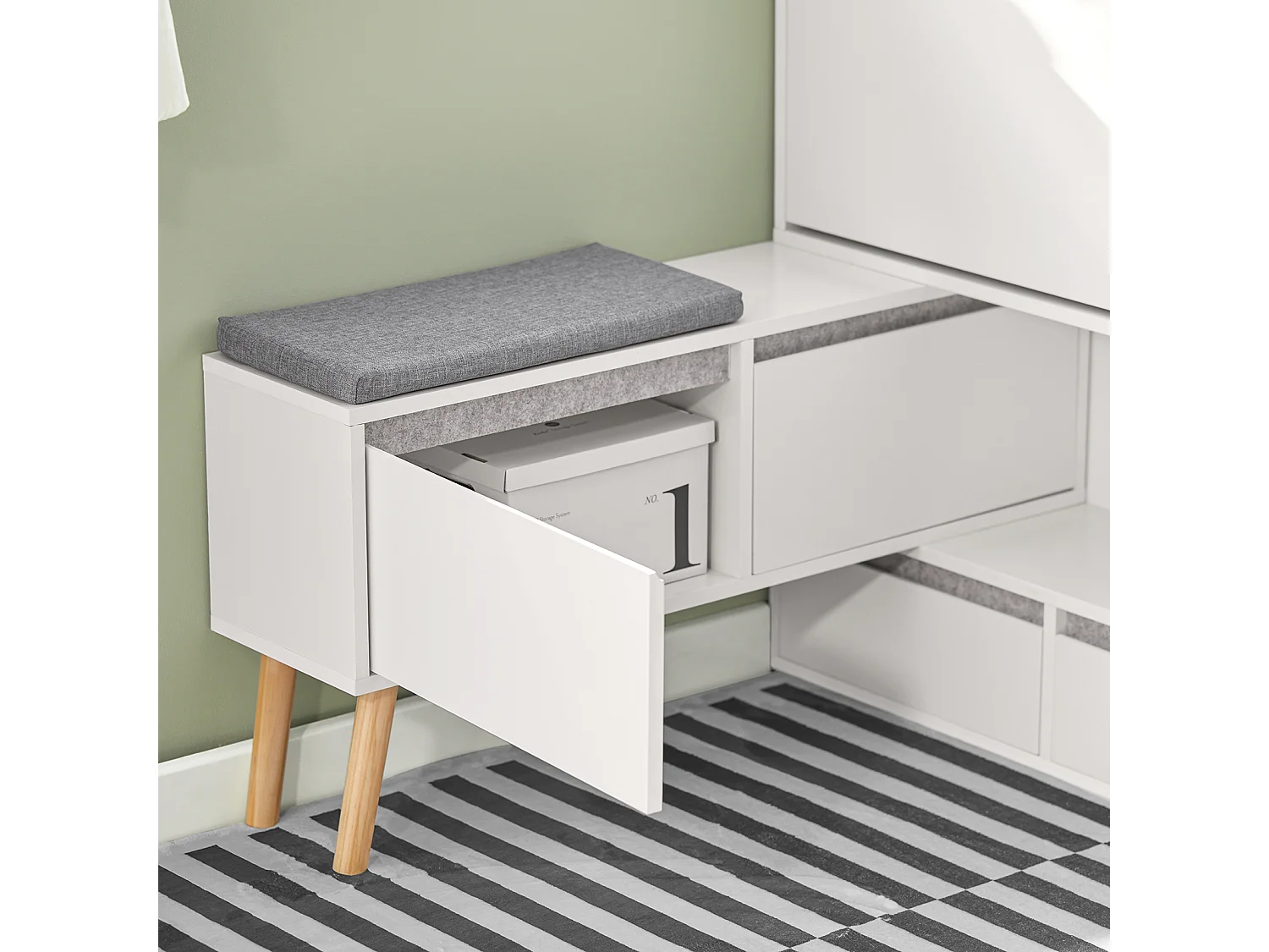 Schuhschrank FSR134-W 92 x 115 x 24 cm Weiß