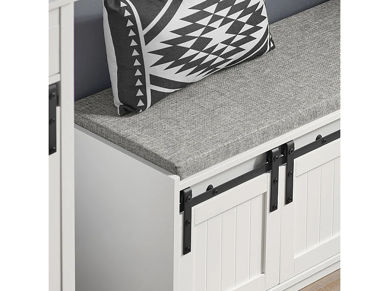 Ławka na buty z drzwiami przesuwnymi FSR133-W