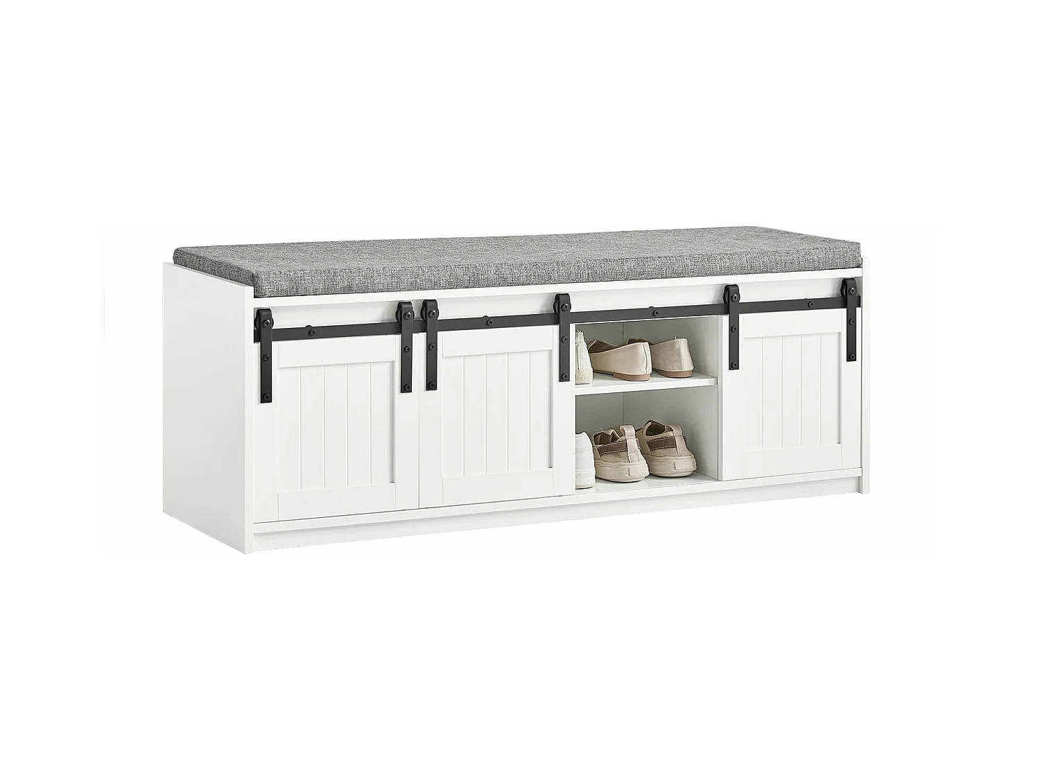 Étagère à Chaussures, Meuble à Chaussures, Porte-Chaussures avec 6 Compartiment, FSR133-W