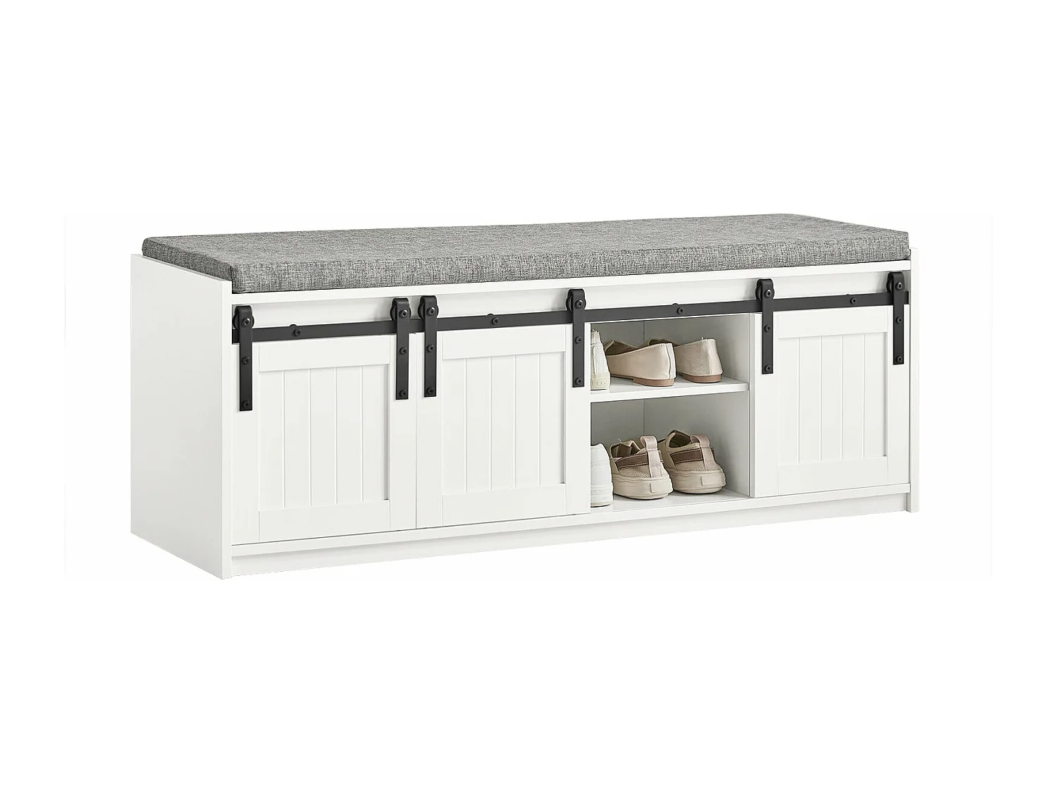 Étagère à Chaussures, Meuble à Chaussures, Porte-Chaussures avec 6 Compartiment, FSR133-W