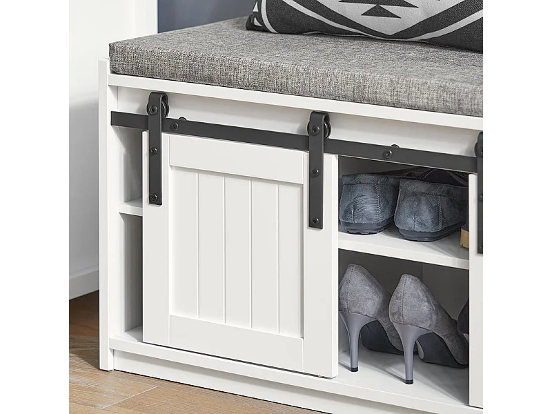 Étagère à Chaussures, Meuble à Chaussures, Porte-Chaussures avec 6 Compartiment, FSR133-W