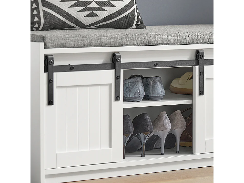 Étagère à Chaussures, Meuble à Chaussures, Porte-Chaussures avec 6 Compartiment, FSR133-W