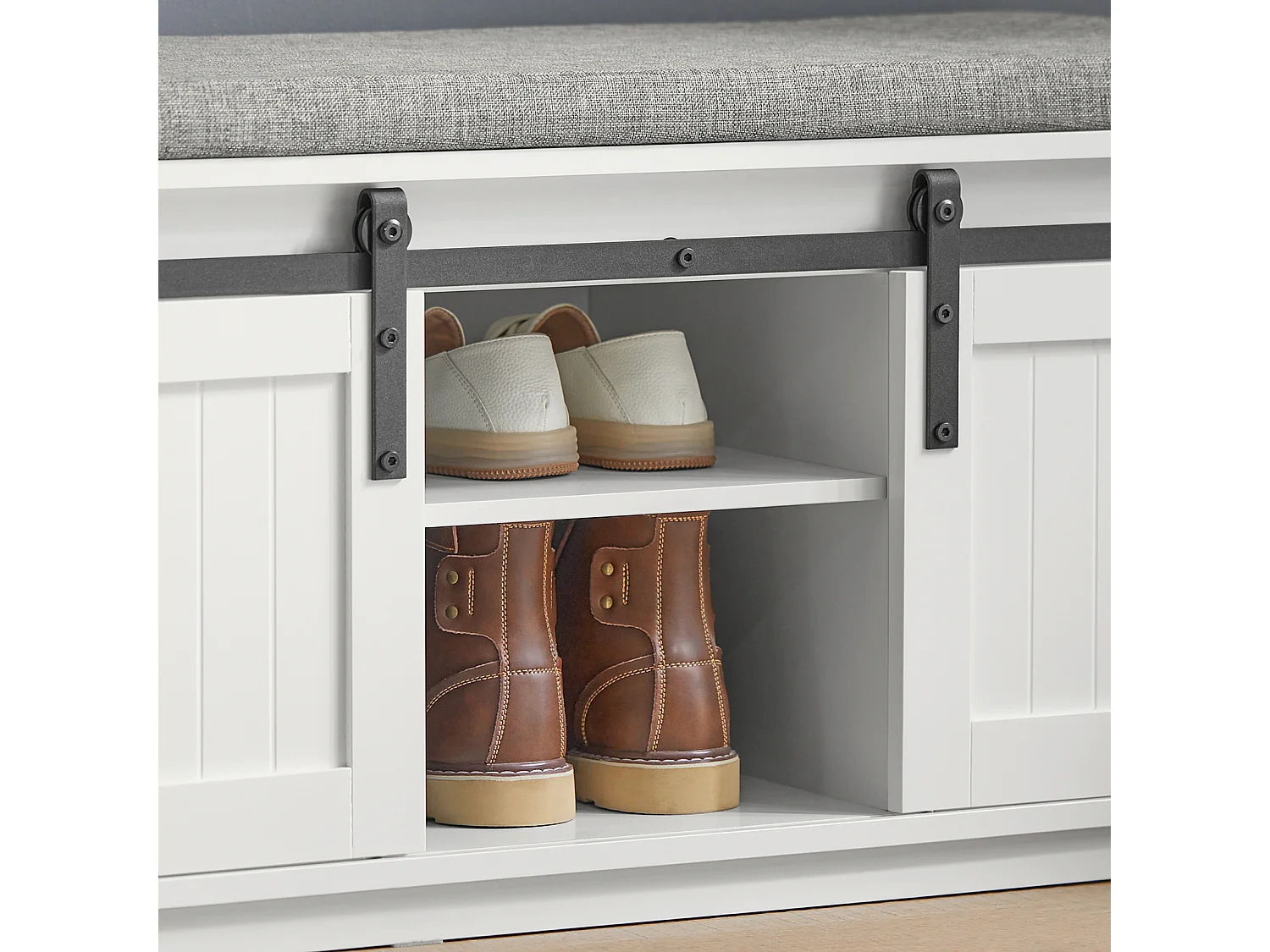 Étagère à Chaussures, Meuble à Chaussures, Porte-Chaussures avec 6 Compartiment, FSR133-W