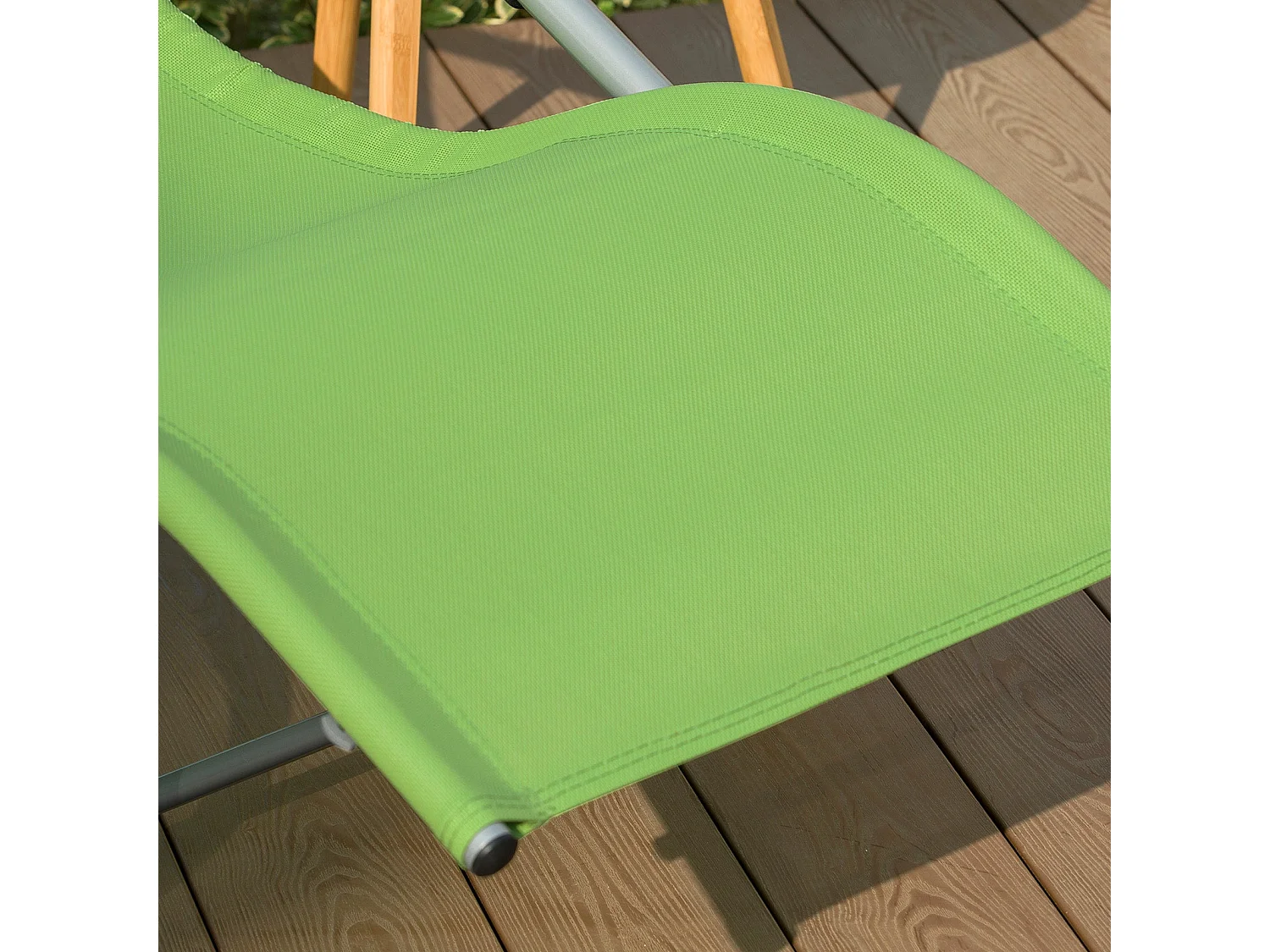 SoBuy OGS28-GRx2 Lot de 2 Bain de Soleil Chaise Longue Fauteuil à Bascule avec Pochette