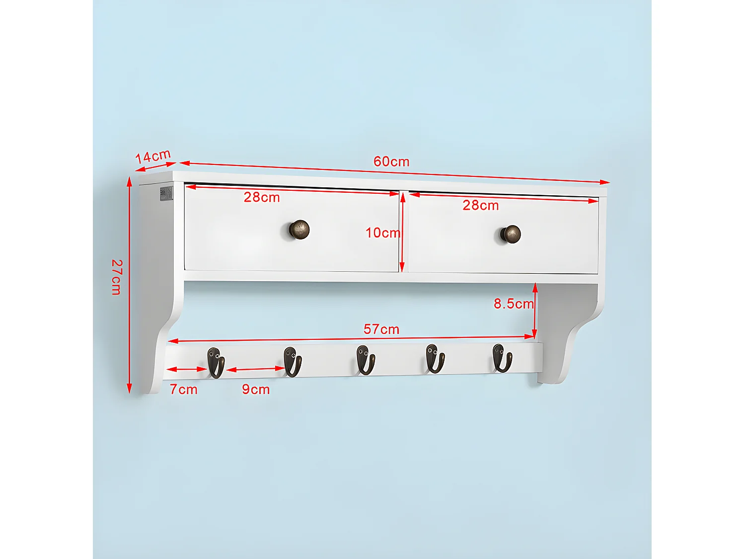 Banco Zapatero con Perchero,Mueble recibidor,Blanco,FSR25-W+FRG178-W SoBuy ES (Zapatero+Perchero)