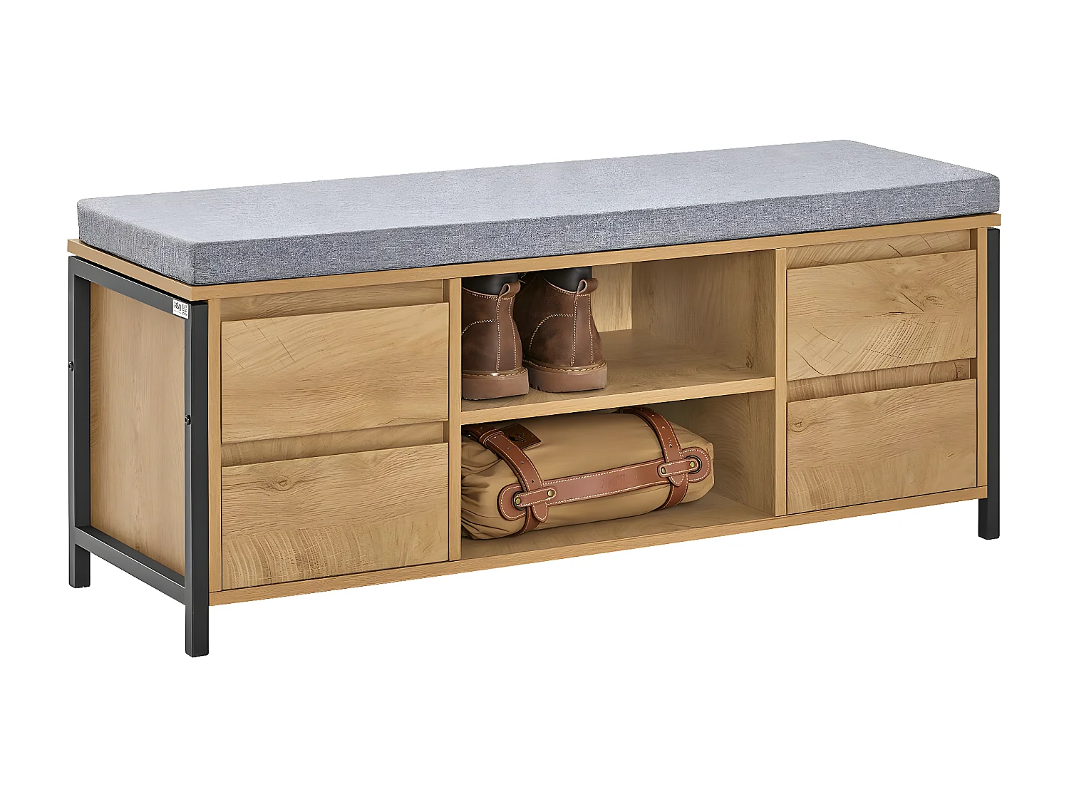 SoBuy Armário de sapatos com prateleira, banco, Banco com sapateira FSR149-N