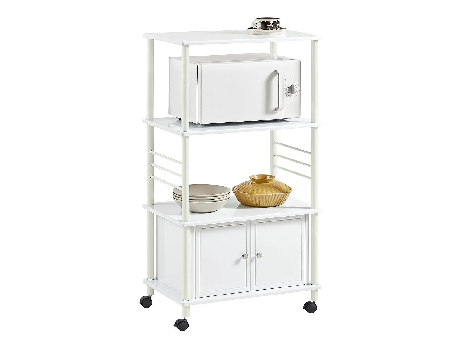 Carrito de Cocina, Estante de Cocina, Estante con Ruedas, Estantería de Cocina, FRG12-W SoBuy ES