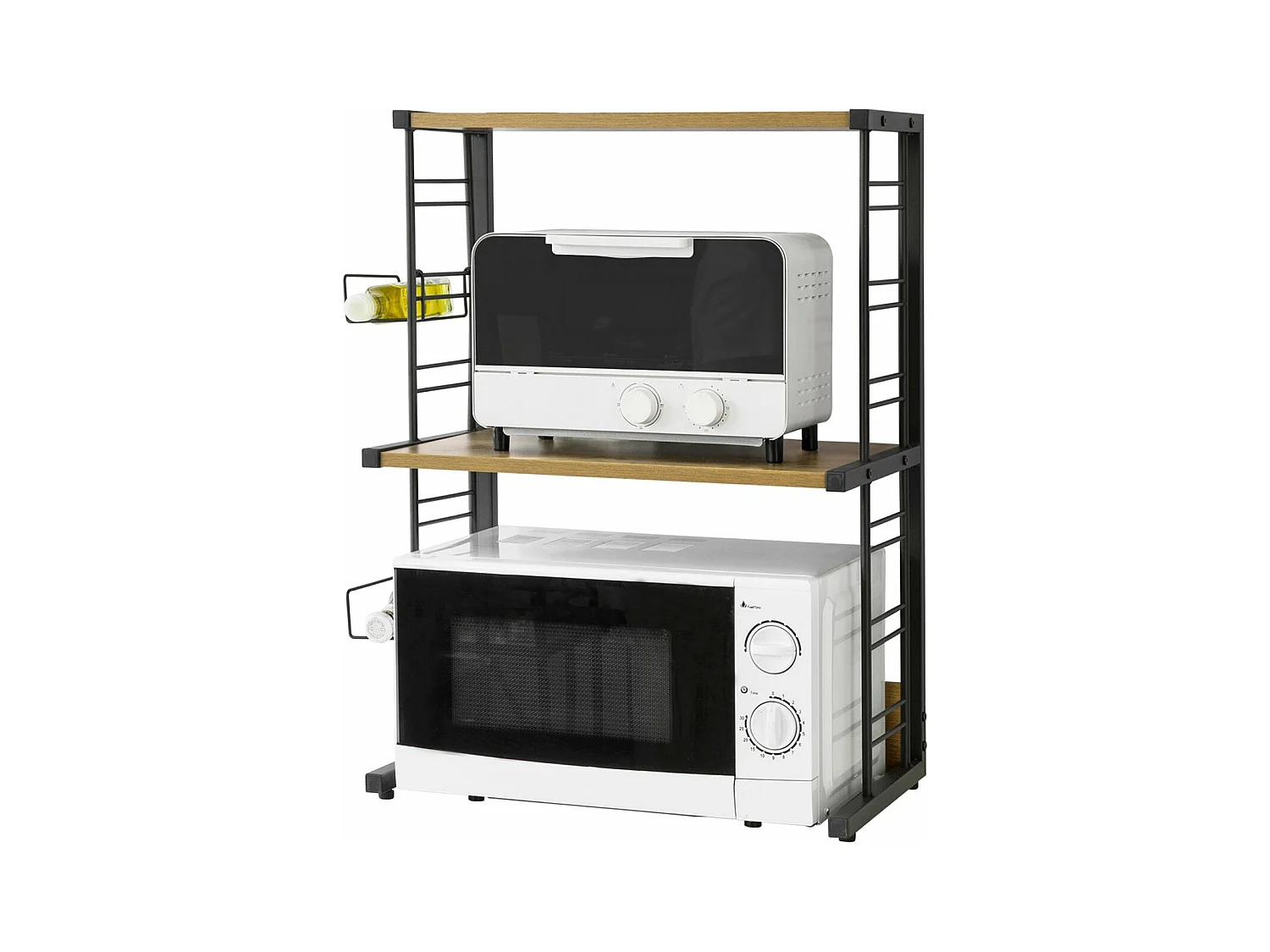 SoBuy KCR08-PF Étagères Micro-Ondes de Cuisine Support Étagère de Cuisine 2 Niveaux