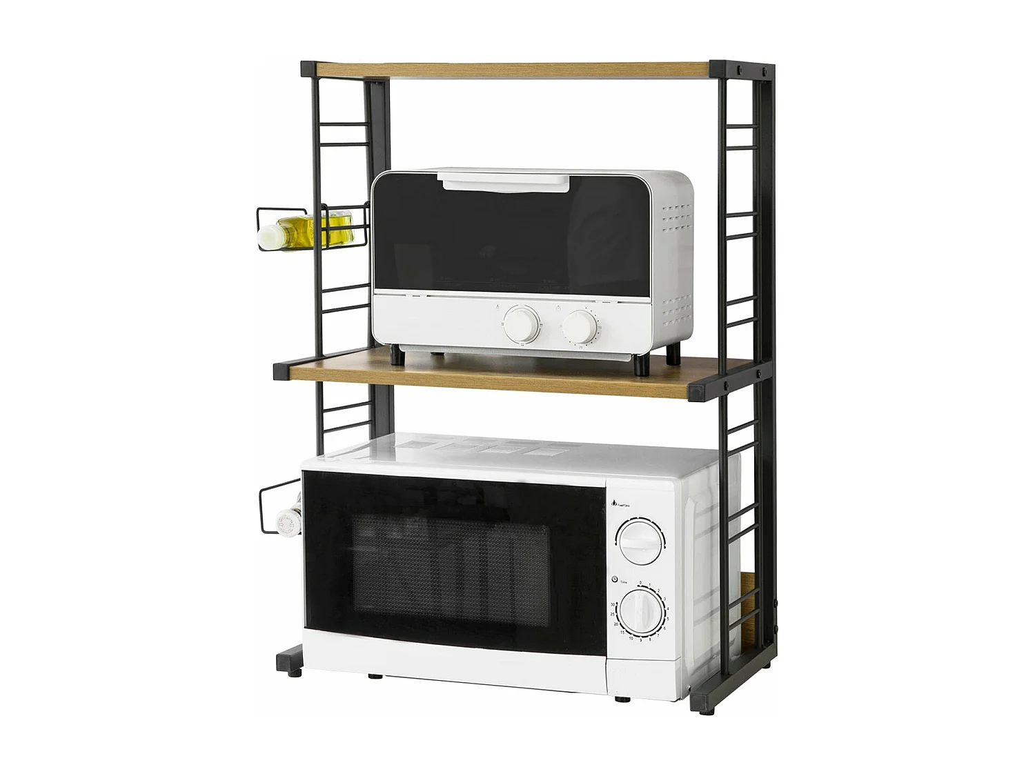 SoBuy KCR08-PF Étagères Micro-Ondes de Cuisine Support Étagère de Cuisine 2 Niveaux