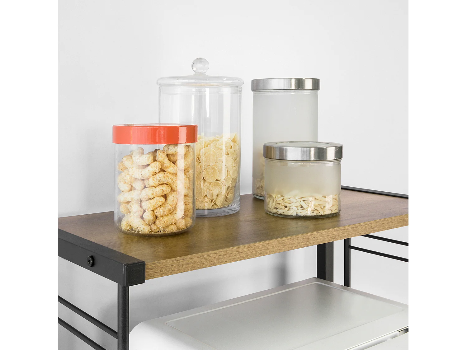 SoBuy KCR08-PF Étagères Micro-Ondes de Cuisine Support Étagère de Cuisine 2 Niveaux