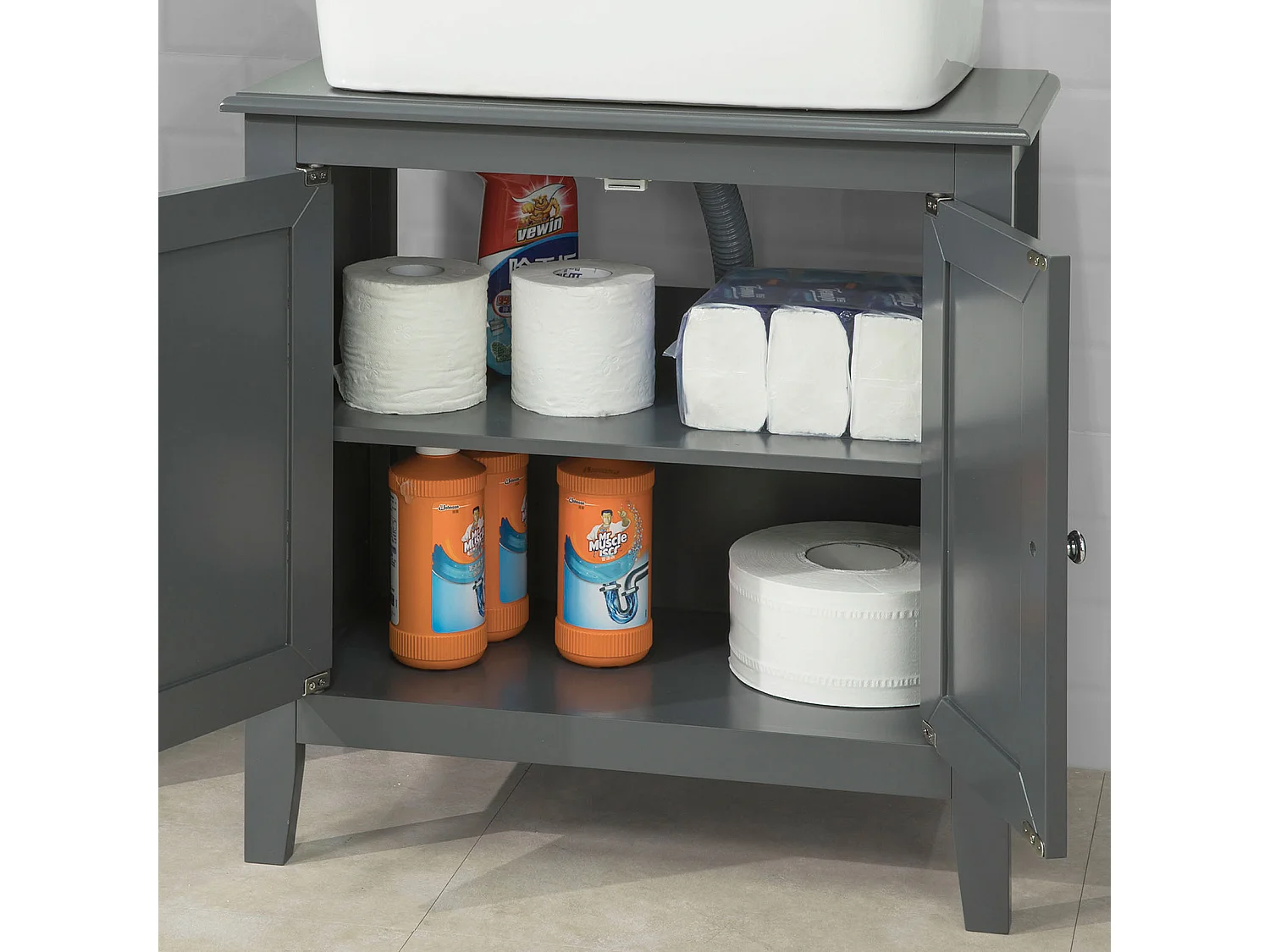 Meuble Sous-Lavaboou de Salle de Bain Vasque 2 étages, FRG202-DG