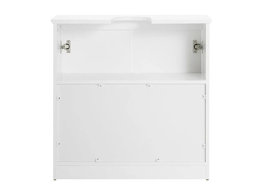 Sobuy bzr108-w meuble sous lavabo de salle de bain, meuble sous évier, meuble sous vasque, meuble évier de cuisine avec 2 portes