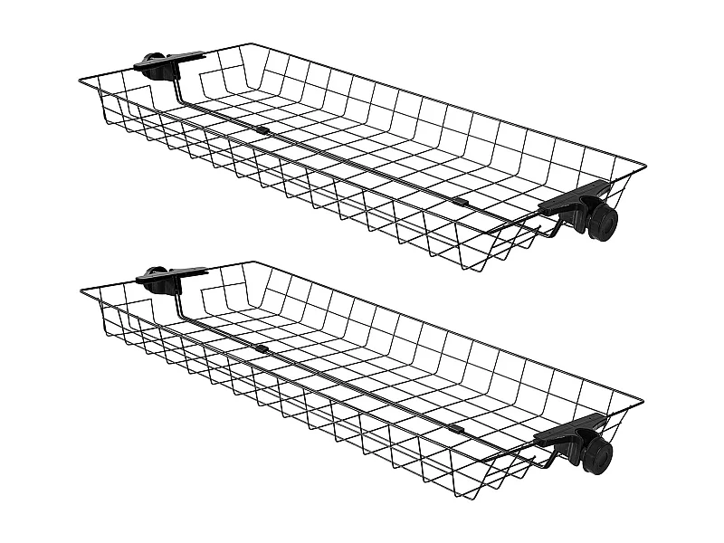 Lot de 2 Paniers de Rangement pour Porte-vêtements Portemanteau Panier, FRG34-P02