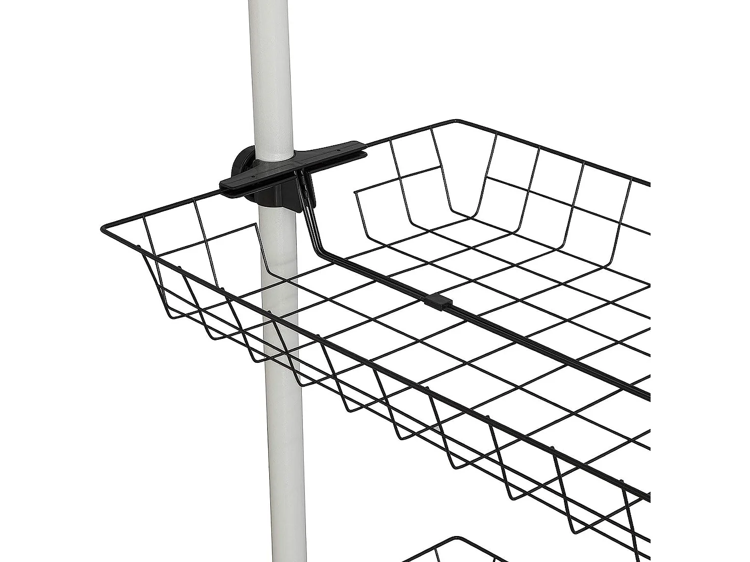 Lot de 2 Paniers de Rangement pour Porte-vêtements Portemanteau Panier, FRG34-P02