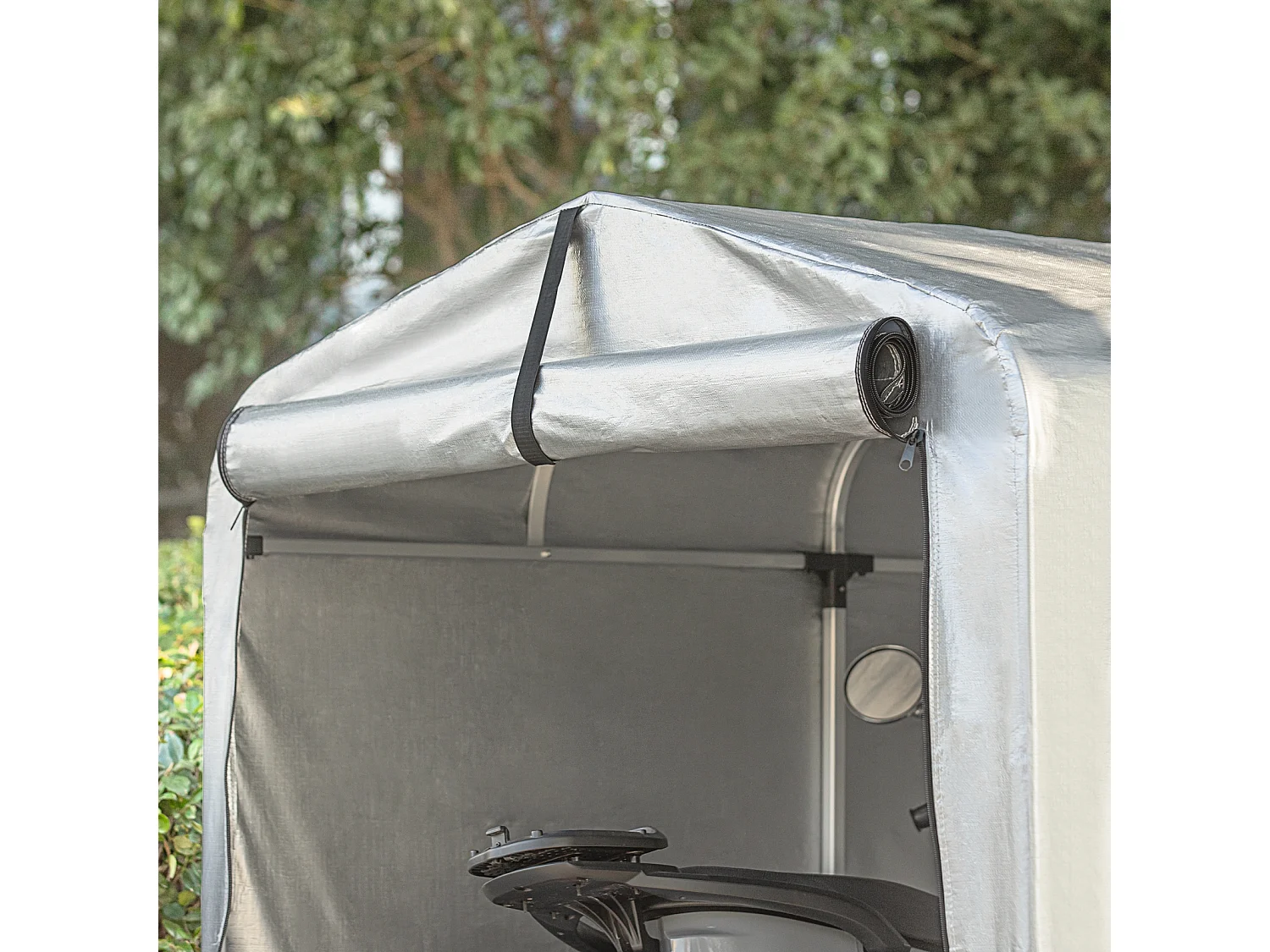 SoBuy KLS11-L Abri de Jardin Tente de Stockage Multifonctionnel Garage pour Vélo Extérieur en Couleur d’Argent 159x219x165 cm