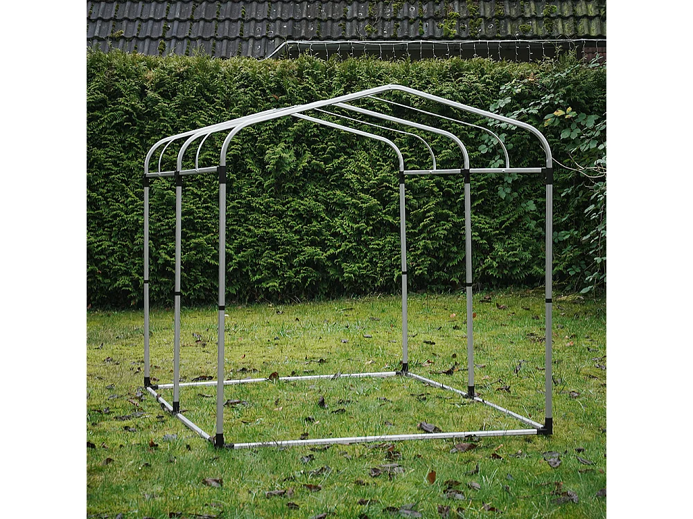 SoBuy KLS11-L Abri de Jardin Tente de Stockage Multifonctionnel Garage pour Vélo Extérieur en Couleur d’Argent 159x219x165 cm