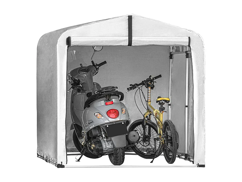 SoBuy KLS11-L Abri de Jardin Tente de Stockage Multifonctionnel Garage pour Vélo Extérieur en Couleur d’Argent 159x219x165 cm