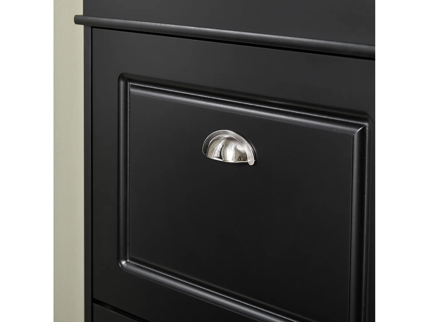 Meuble Haut Armoire de Toilettes Salle de Bain Suspendue 2 Portes Noir, FRG231-SCH