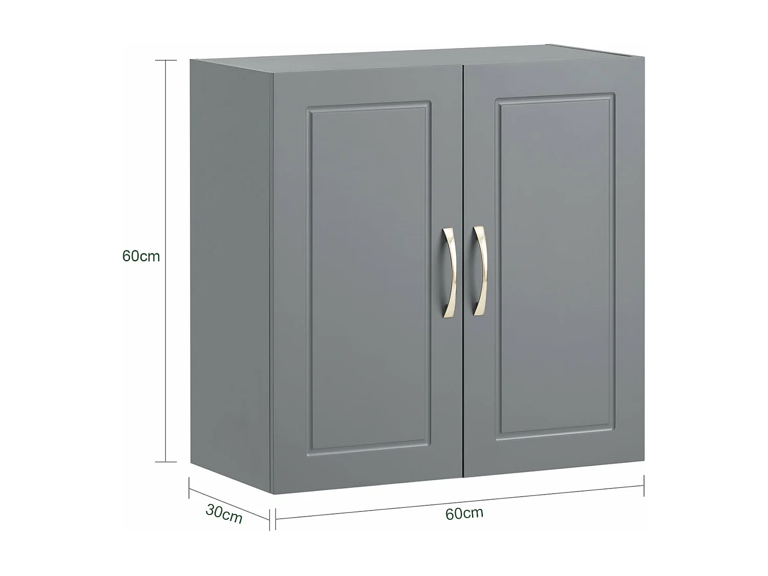 Hängeschrank FRG231-DG 60 x 60 x 30 cm Grau