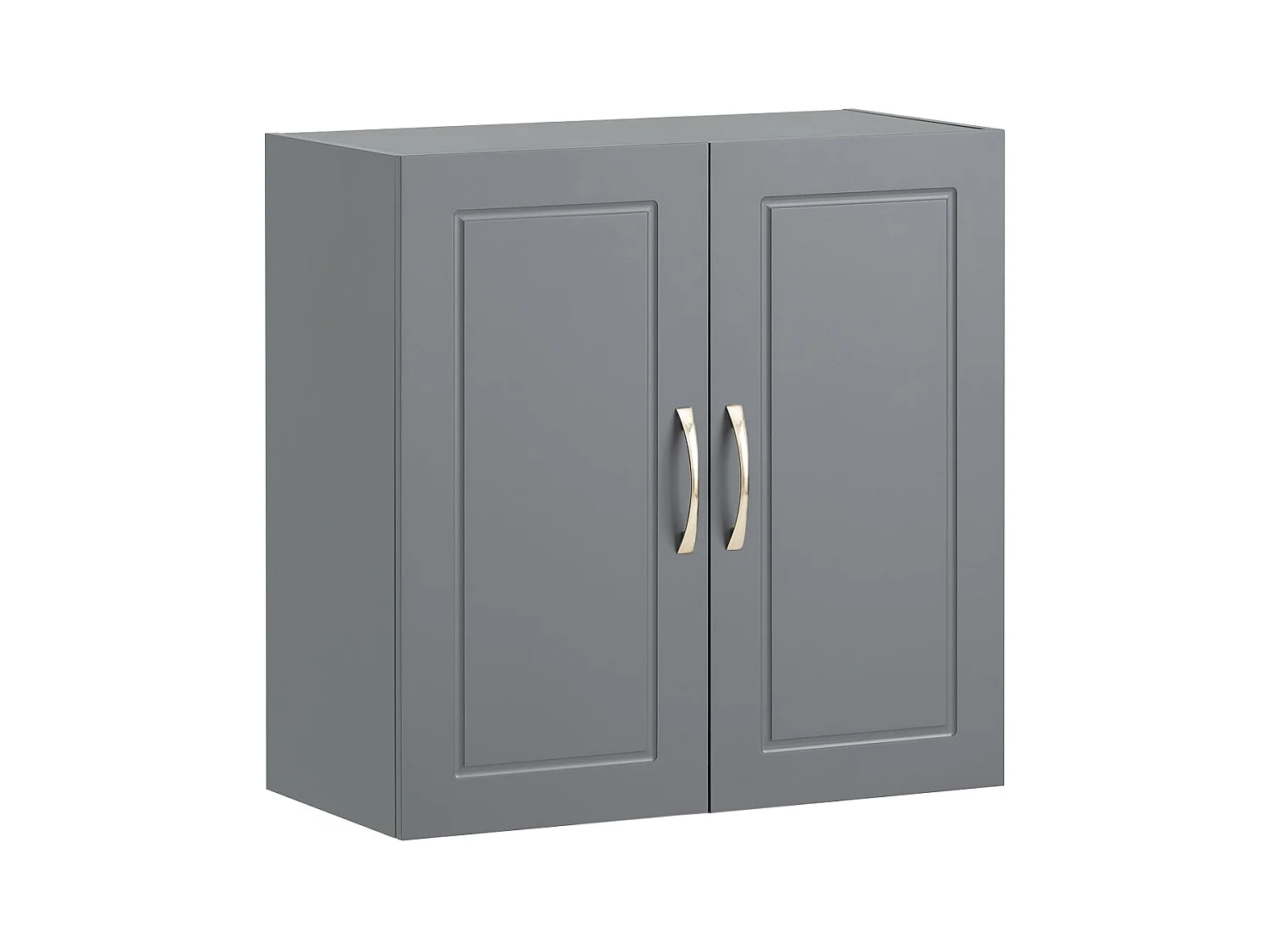 Meuble Haut Armoire de Toilettes Salle de Bain Suspendue 2 Portes Gris, FRG231-DG