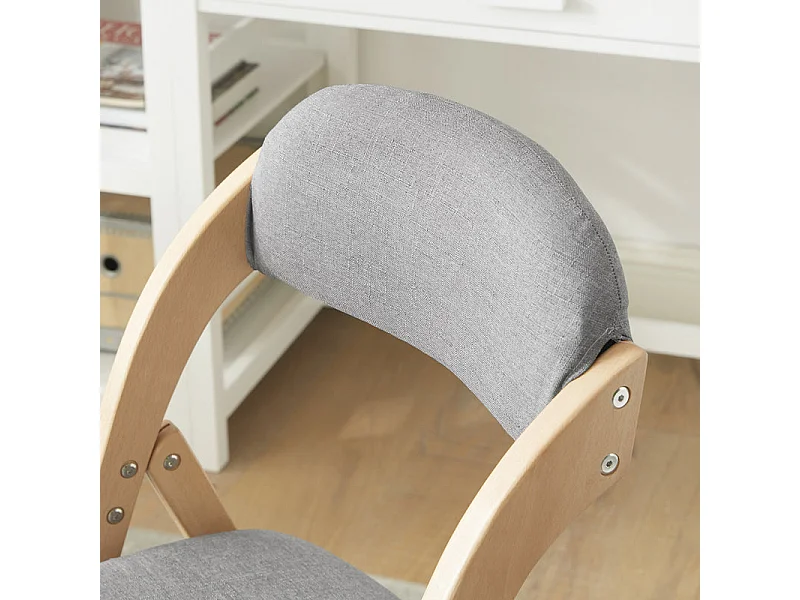 Lote de 4 Sillas Plegables de Madera con Asiento y Respaldo Tapizado Sillón para Cocina Oficina 47 x 57 x 79 cm FST92-Nx4 SoBuy ES