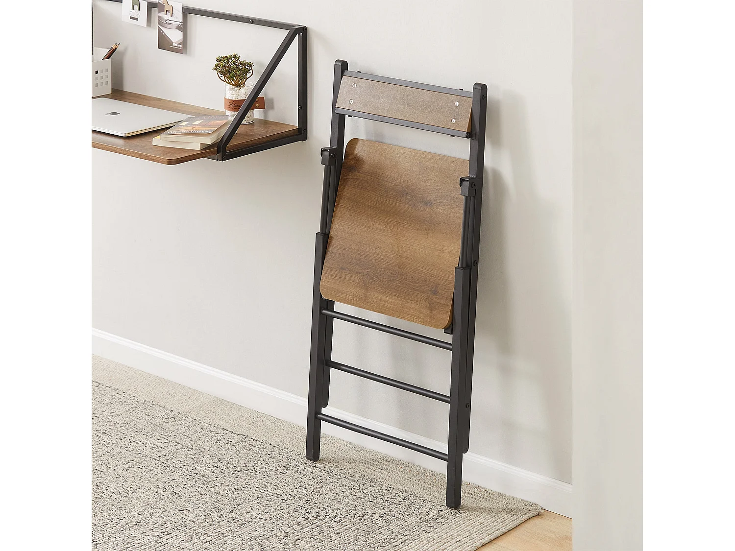 SoBuy cadeira dobrável, cadeira dobrável confortável, cadeira dobrável de madeira FST88-PF