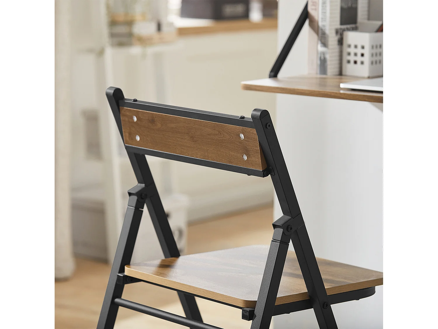 SoBuy cadeira dobrável, cadeira dobrável confortável, cadeira dobrável de madeira FST88-PF