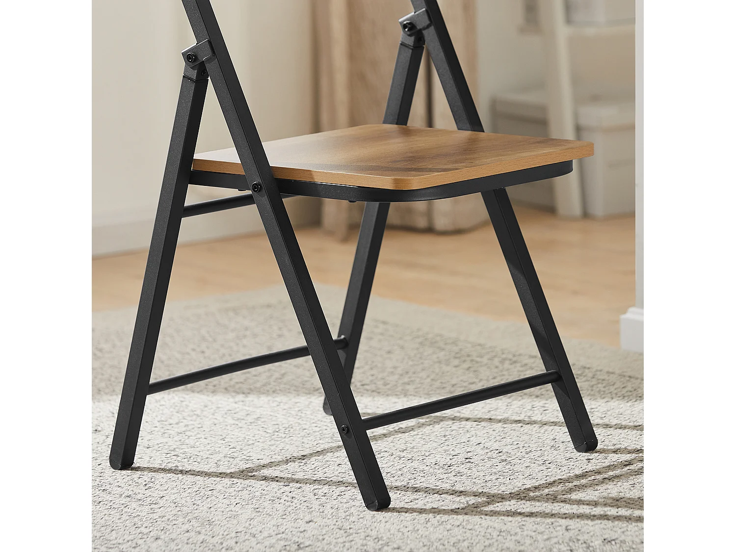 SoBuy cadeira dobrável, cadeira dobrável confortável, cadeira dobrável de madeira FST88-PF