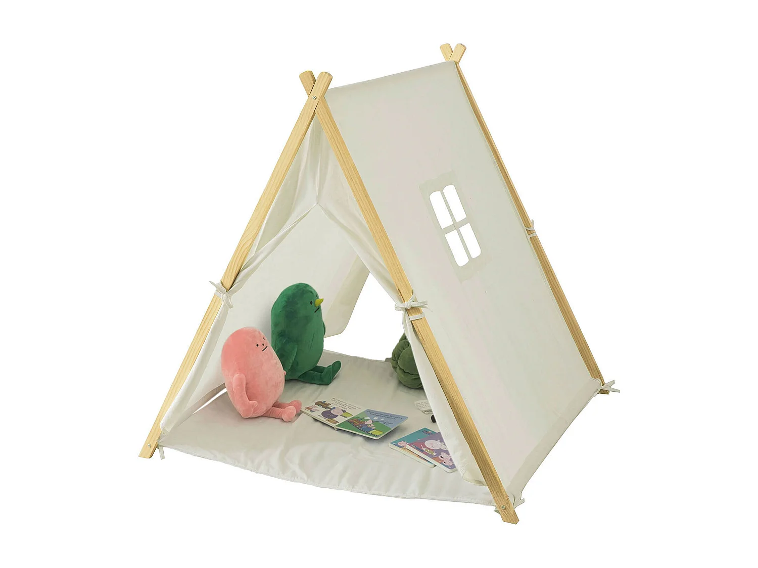 Tipi Tente Enfant pour Garçon et Fille avec Tapis de Sol Teepee Tente de Jeu pour Enfants OSS02-W  SoBuy