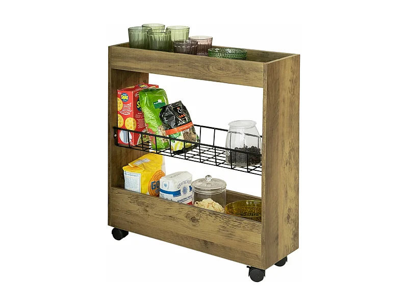 SoBuy armário de nicho, carrinho de banheiro economizador de espaço, Carrinho de banheiro que economiza espaço BZR46-N