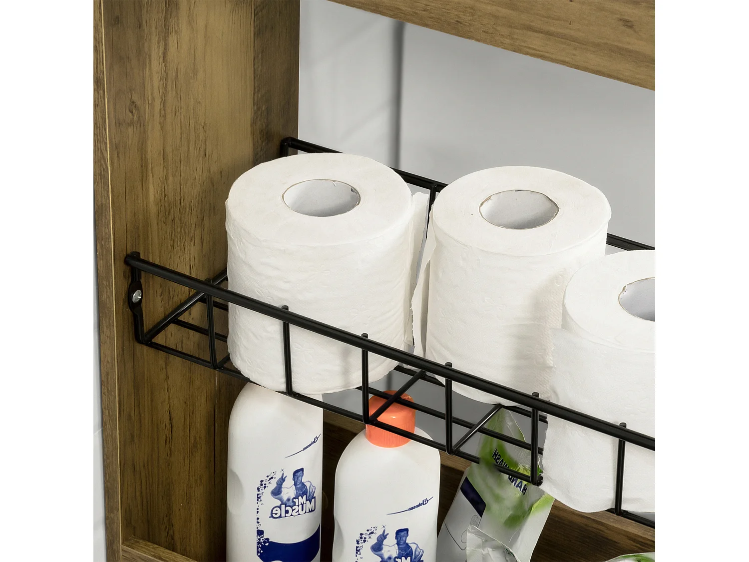 SoBuy armário de nicho, carrinho de banheiro economizador de espaço, Carrinho de banheiro que economiza espaço BZR46-N