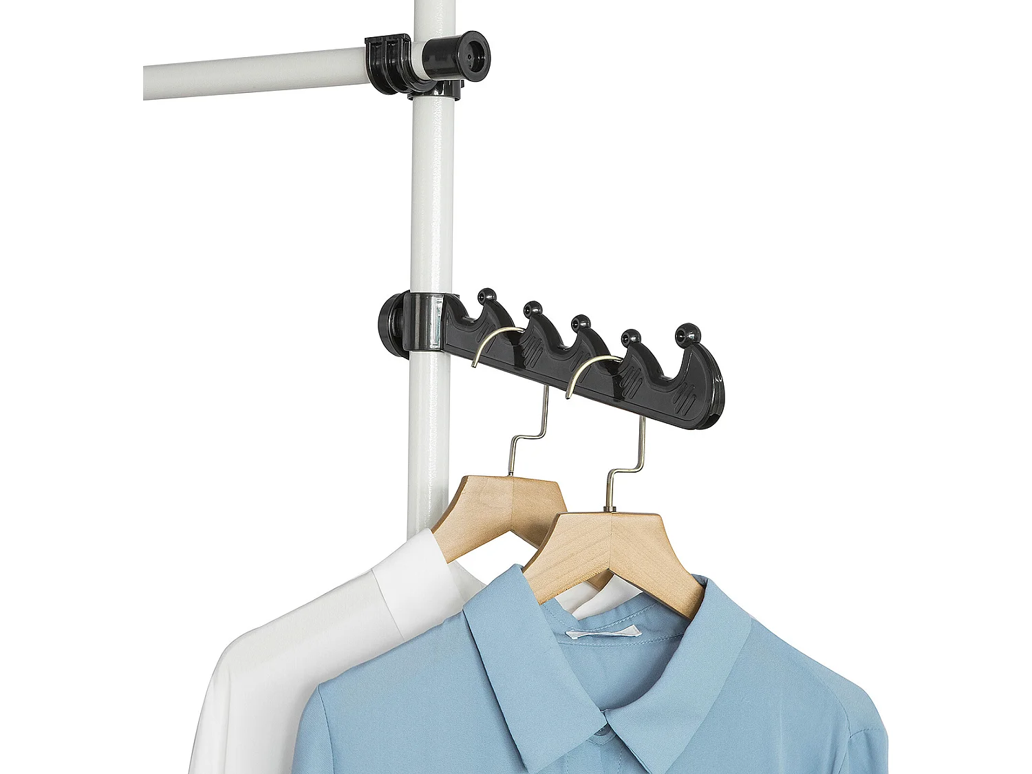 SoBuy Appendiabiti telescopico, Scaffale telescopico, set telescopico,Altezza regolabile,FRG38