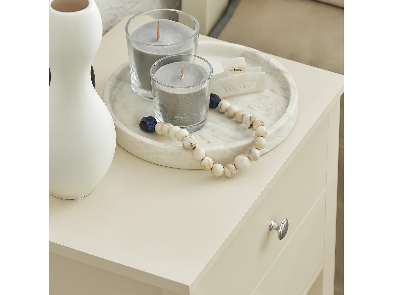 Table de Chevet avec 2 Tiroirs Table de Nuit Bout de Canapé Table d'Appoint, FBT114-MI