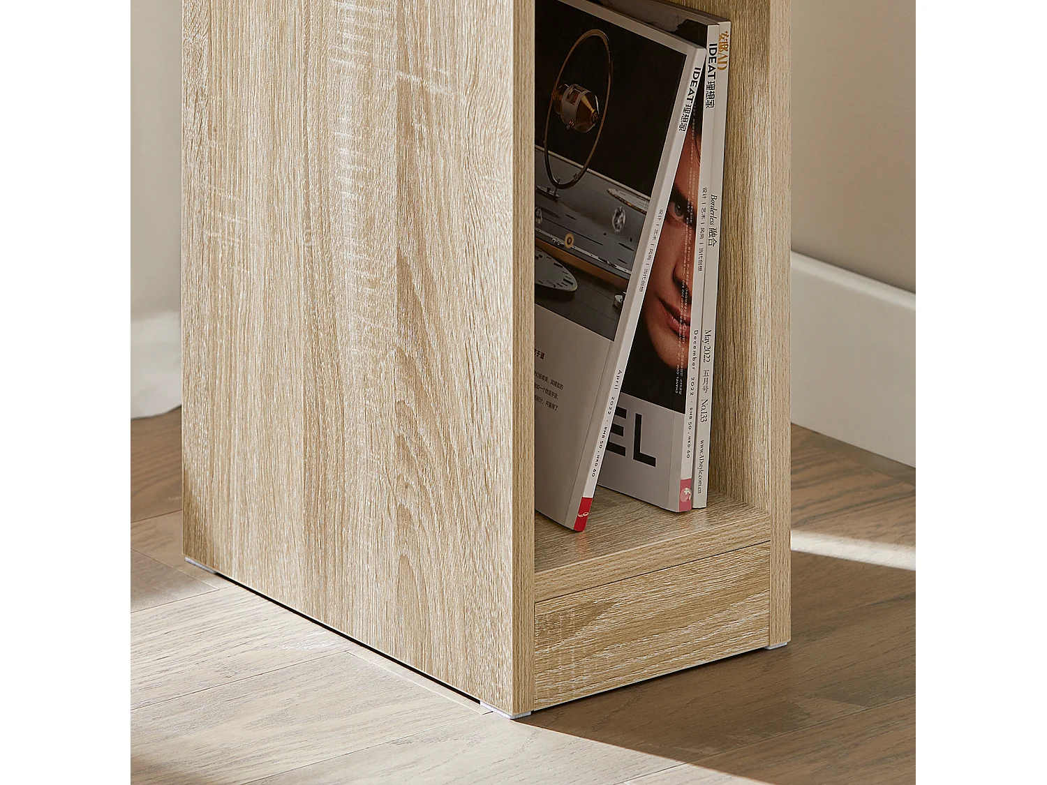 SoBuy FBT111-N Nachtkastje Bijzettafel Sofa Bijzettafel Salontafel met Lade voor Woonkamer, Slaapkamer of Kantoor 20x35x60cm