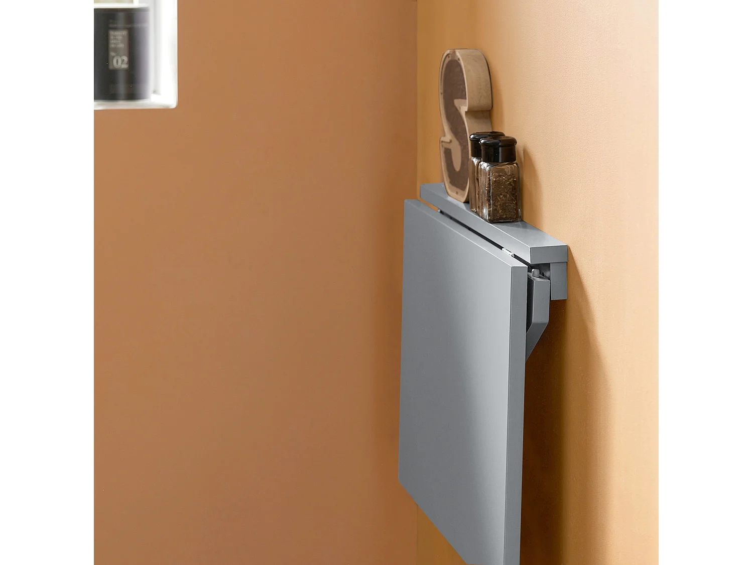 SoBuy Tavolo Pieghevole a Muro scrivania Tavolo per Computer Tavolo da Cucina Grigio FWT03-HG