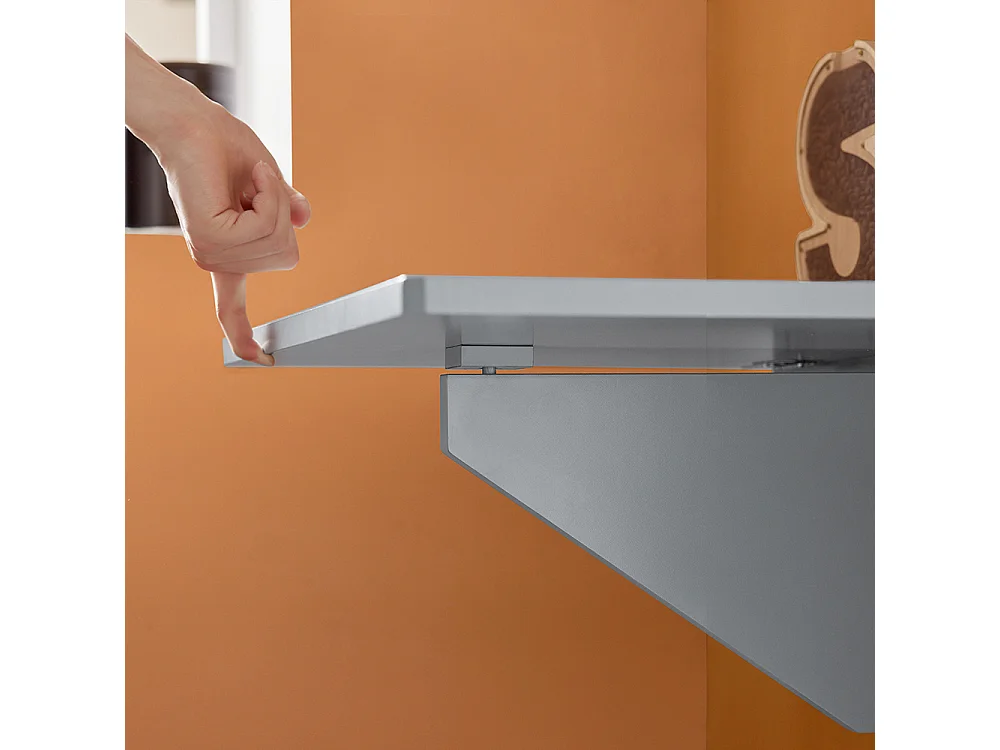 SoBuy Tavolo Pieghevole a Muro scrivania Tavolo per Computer Tavolo da Cucina Grigio FWT03-HG