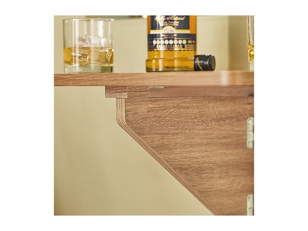 Wandklapptisch FWT03-PF 60 x 6 x 40 cm Braun