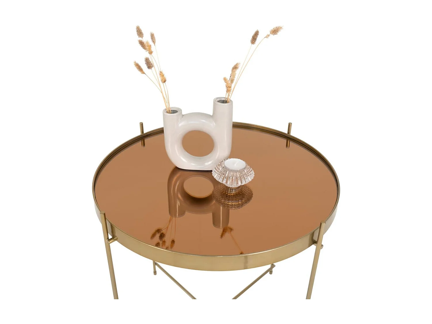 Table basse Scarlett 48x48 cm Rond Laiton