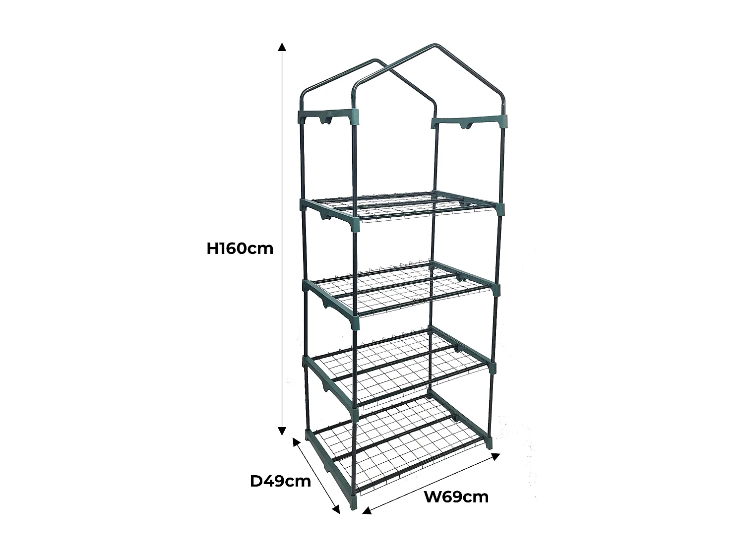 Mini-Gewächshaus / Foliengewächshaus mit 4 Regale und Polyethylen-Abdeckung PE Garten Pflanzenzucht Treibhaus Tomatenhaus Pflanzenhaus