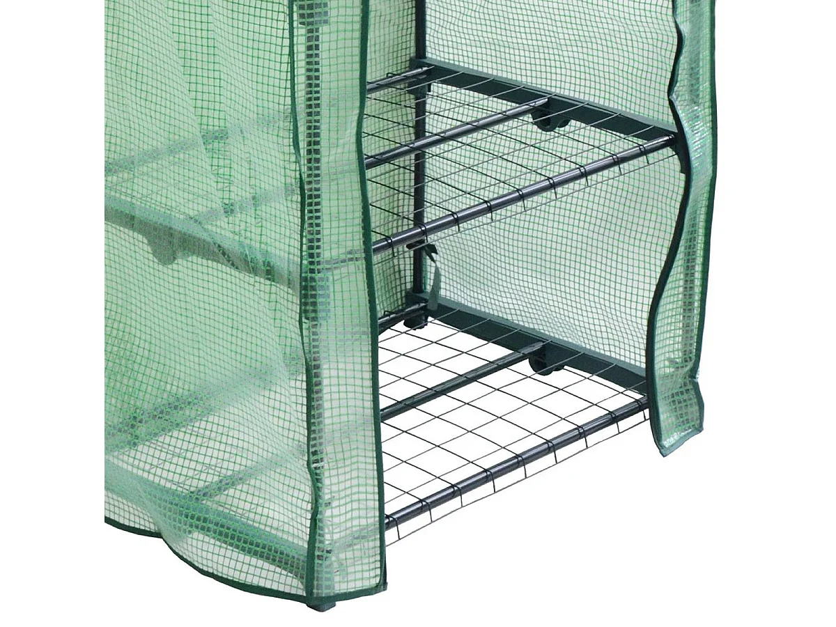 Mini Serre à 4 étagère avec Couverture en PE